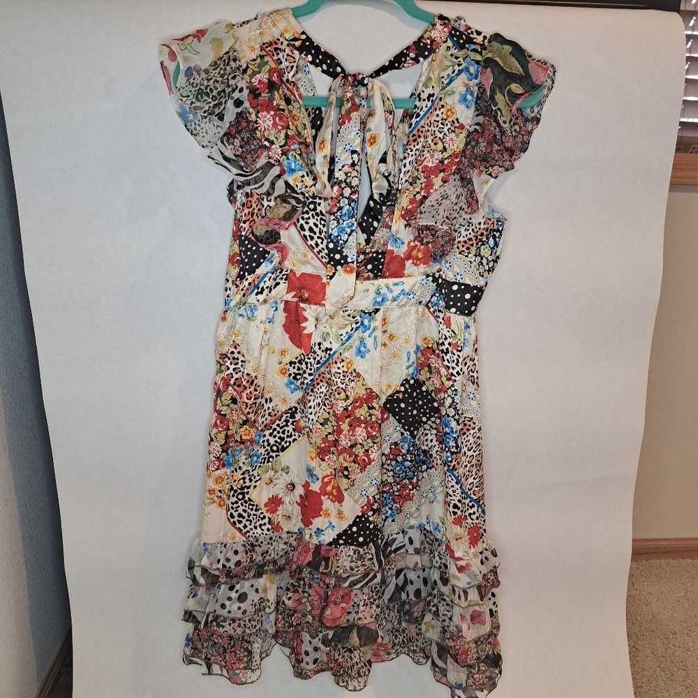 Mixed Pattern Mini Dress - Picture 5 of 12